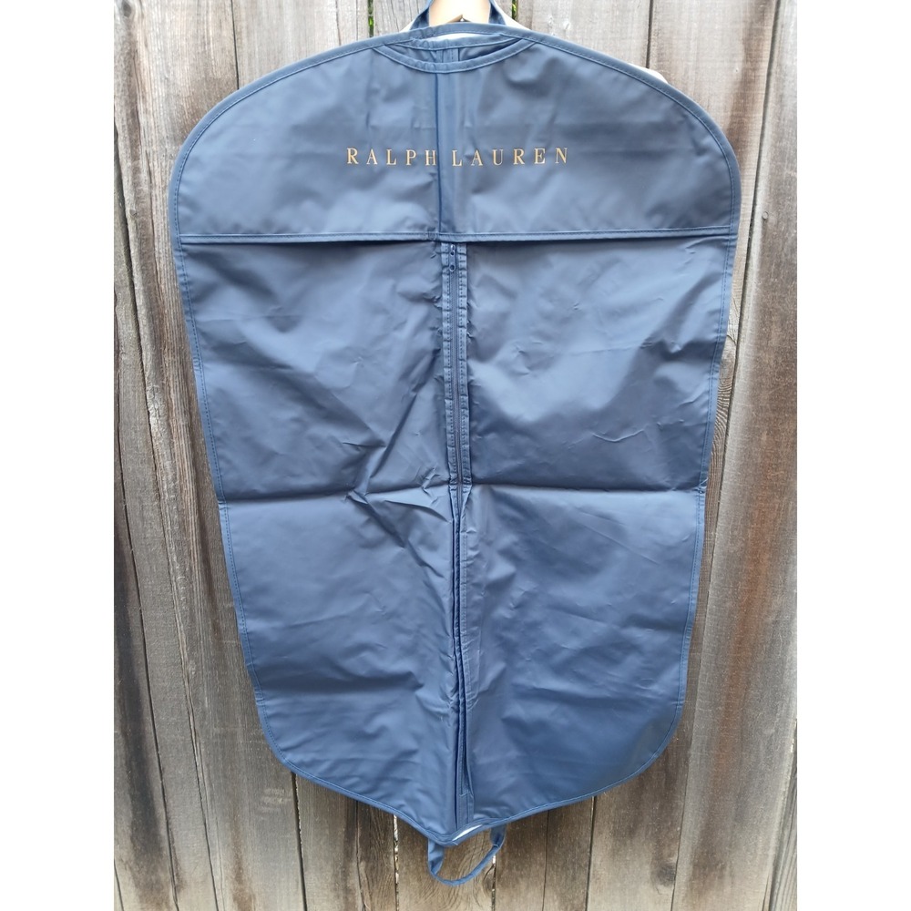 Ralph Lauren Dark Blue Garment Bag Hanging Travel Suit Cover 24" Wide 39" Long